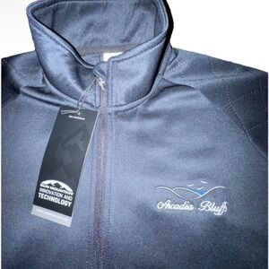 $100 NWT ARCADIA BLUFFS x SUN MOUNTAIN Women’s T-Flex M Zip Jacket Black Golf